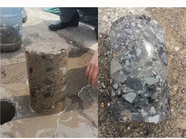 河南.平頂山——煤矸石用于路基固化取芯，檢測達(dá)標(biāo)